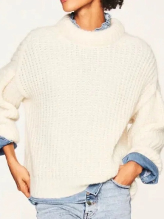 ba&sh Sweaters - ba&sh Emma Sweater in Ecru, Size Small